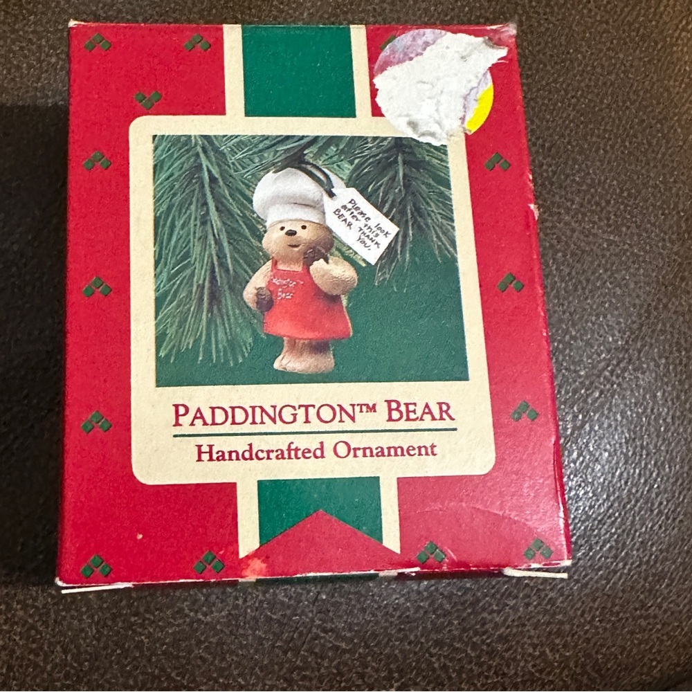 Hallmark Keepsake Ornament 1987‎ Paddington Bear Chef w Box Tag